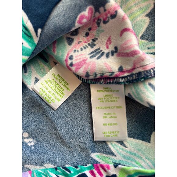 LILLY PULITZER Donna Romper Inky Navy Sz 00 - Picture 8 of 8